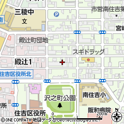 大阪府大阪市住吉区南住吉3丁目17周辺の地図