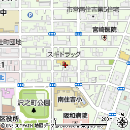 大阪府大阪市住吉区南住吉3丁目13周辺の地図