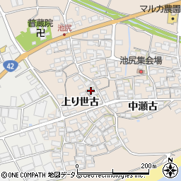 愛知県田原市池尻町上り世古25周辺の地図