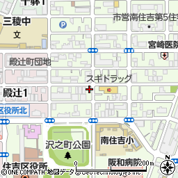 大阪府大阪市住吉区南住吉3丁目17-1周辺の地図