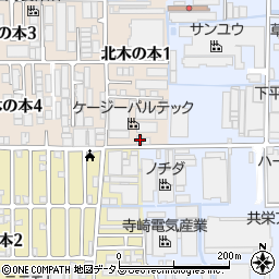 大阪府八尾市北木の本1丁目52周辺の地図