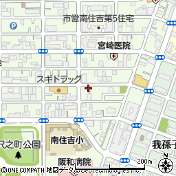 大阪府大阪市住吉区南住吉3丁目8-22周辺の地図