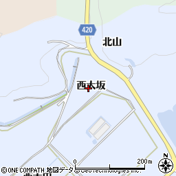 愛知県田原市和地町西大坂周辺の地図