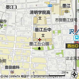 大阪市立墨江丘中学校周辺の地図