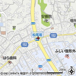 松尾坂周辺の地図
