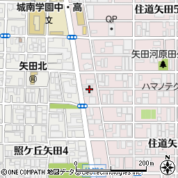 大阪府大阪市東住吉区住道矢田6丁目2周辺の地図