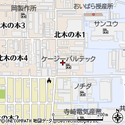 大阪府八尾市北木の本1丁目51-1周辺の地図