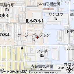 大阪府八尾市北木の本1丁目51周辺の地図
