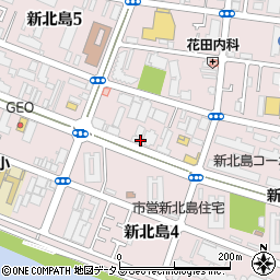 大阪府大阪市住之江区新北島周辺の地図