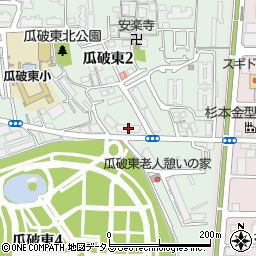 大阪市営瓜破東第２住宅１号館周辺の地図