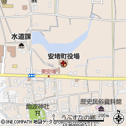奈良県生駒郡安堵町周辺の地図
