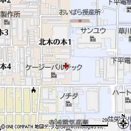 大阪府八尾市北木の本1丁目48周辺の地図