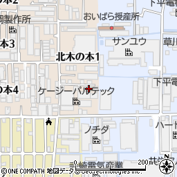 大阪府八尾市北木の本1丁目47周辺の地図