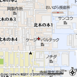 大阪府八尾市北木の本1丁目40周辺の地図