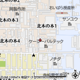 大阪府八尾市北木の本1丁目38周辺の地図