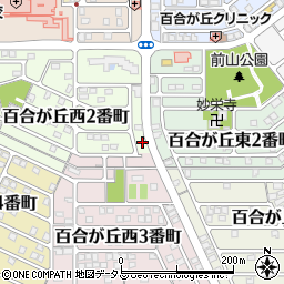 三重県名張市百合が丘西２番町11周辺の地図