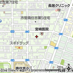 大阪府大阪市住吉区南住吉3丁目10-14周辺の地図