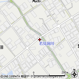 愛知県田原市若見町野川3周辺の地図