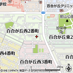 三重県名張市百合が丘西２番町40周辺の地図