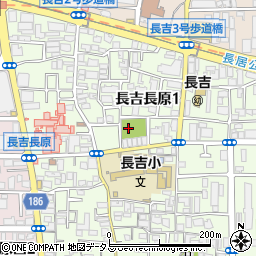 長吉瓜破3号公園周辺の地図