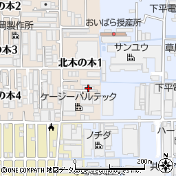 大阪府八尾市北木の本1丁目31周辺の地図