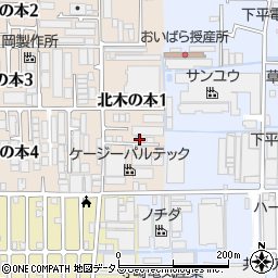 大阪府八尾市北木の本1丁目32周辺の地図