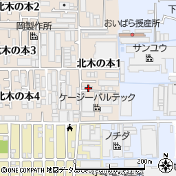 大阪府八尾市北木の本1丁目35周辺の地図