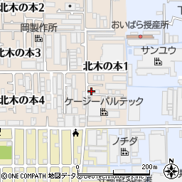 大阪府八尾市北木の本1丁目36周辺の地図