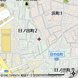 岡山県倉敷市日ノ出町周辺の地図