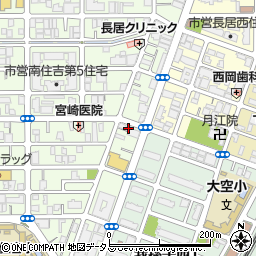 大阪府大阪市住吉区南住吉3丁目1-25周辺の地図