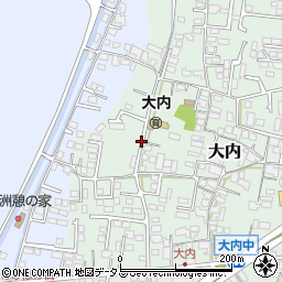 岡山県倉敷市大内周辺の地図