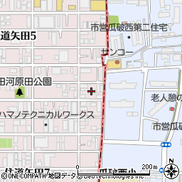 大阪府大阪市東住吉区住道矢田6丁目16周辺の地図