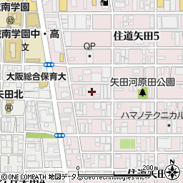 大阪府大阪市東住吉区住道矢田6丁目5周辺の地図