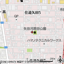 大阪府大阪市東住吉区住道矢田6丁目8周辺の地図