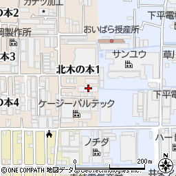 大阪府八尾市北木の本1丁目27周辺の地図