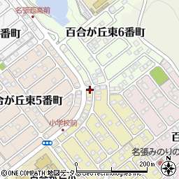 三重県名張市百合が丘東８番町325周辺の地図