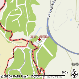 高安山霊園前周辺の地図
