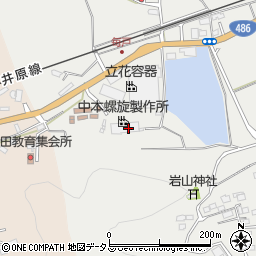 中本螺旋製作所　矢掛工場周辺の地図