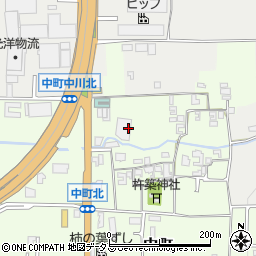 奈良県天理市中町周辺の地図