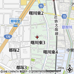 大阪府八尾市曙川東3丁目周辺の地図