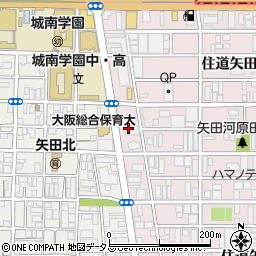 大阪府大阪市東住吉区住道矢田6丁目1周辺の地図