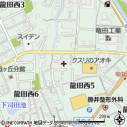 奈良県生駒郡斑鳩町龍田西周辺の地図