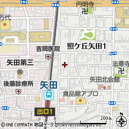 大阪府大阪市東住吉区照ケ丘矢田1丁目7周辺の地図