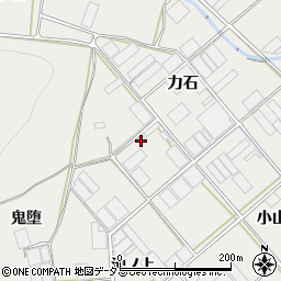 愛知県田原市若見町力石周辺の地図