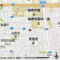 東住吉照ケ丘矢田郵便局周辺の地図