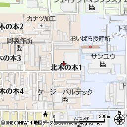 大阪府八尾市北木の本1丁目16周辺の地図