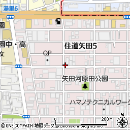 住道矢田５丁目コインパーキング周辺の地図