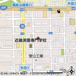 大阪市営長居東住宅３号館周辺の地図