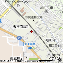 〒581-0025 大阪府八尾市天王寺屋の地図