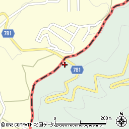 笠間峠周辺の地図